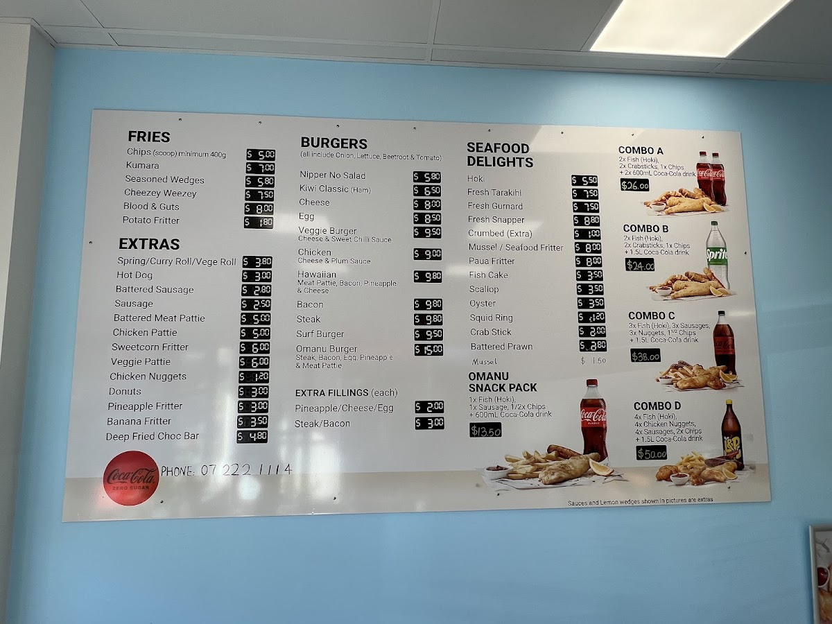 Omanu Takeaways Photo Menu 2