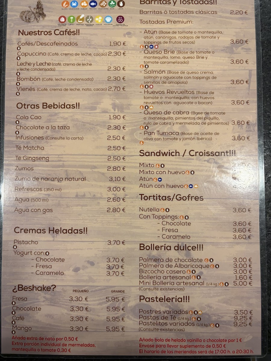 Cafeteria Pasteleria El Altozano Photo Menu 1