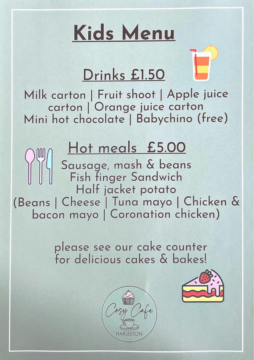 Cosy Cafe Harleston Photo Menu 4