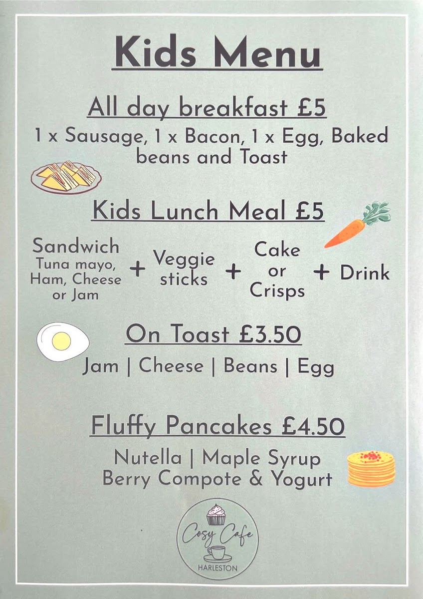 Cosy Cafe Harleston Photo Menu 5
