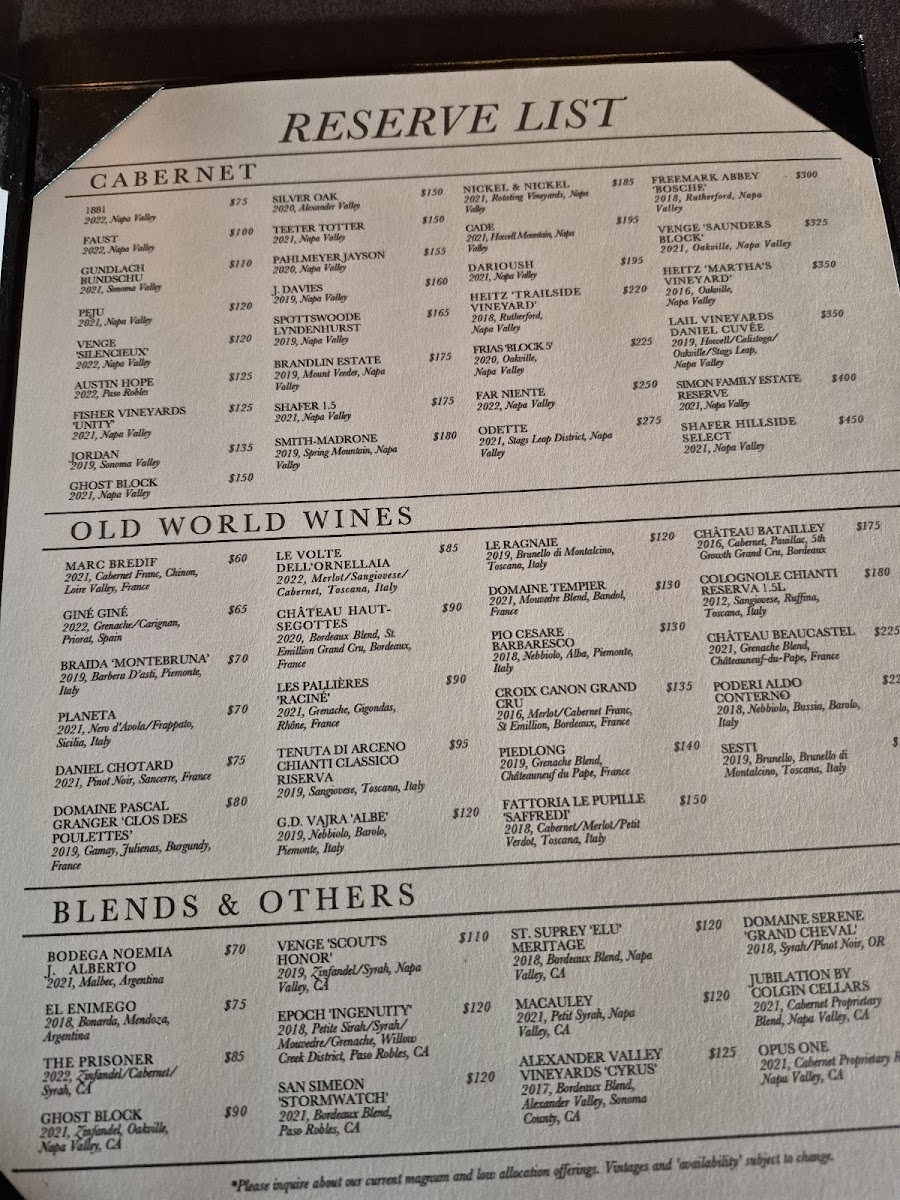 Bowdie’s Chophouse Photo Menu 3