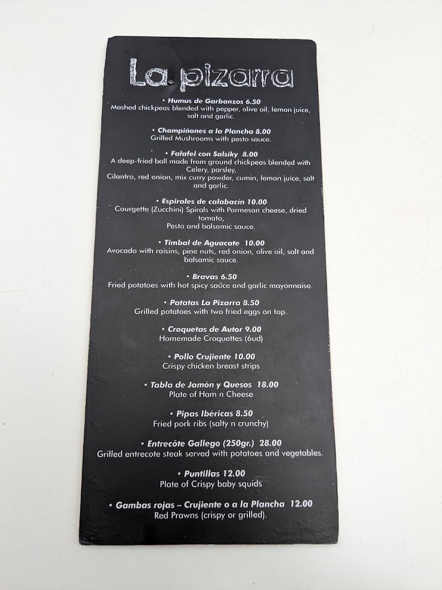 La Pizarra Photo Menu 8