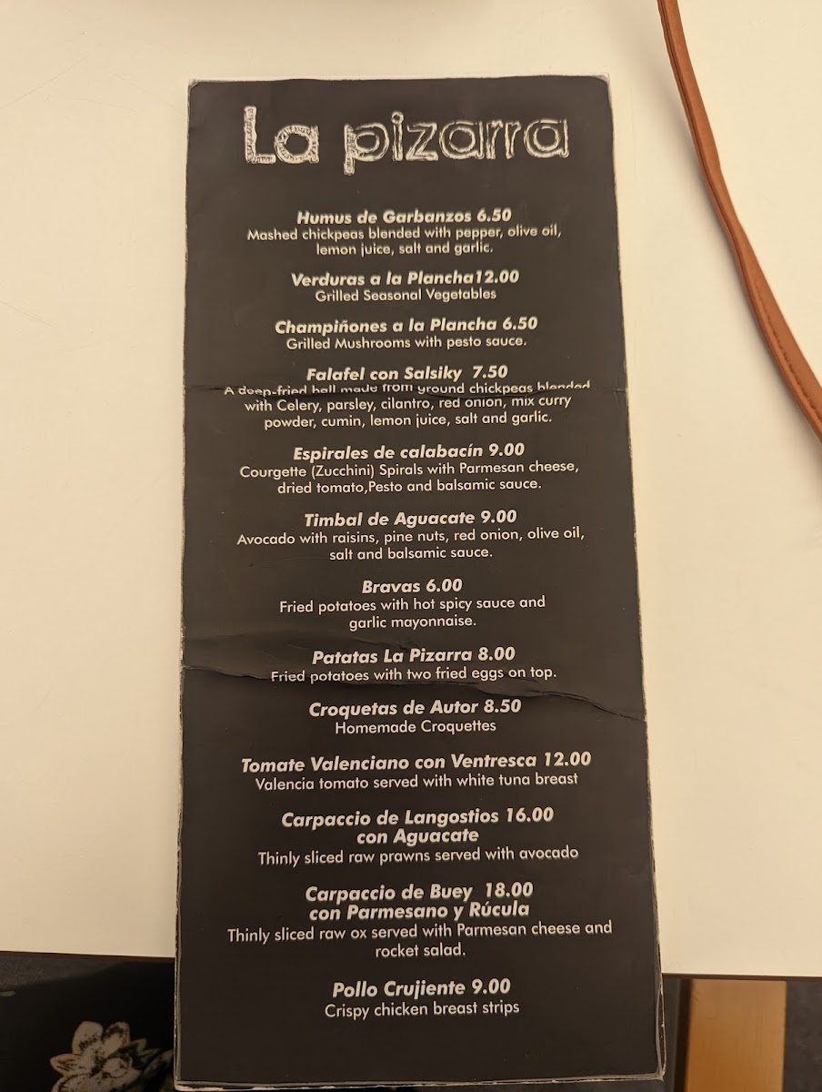 La Pizarra Photo Menu 9