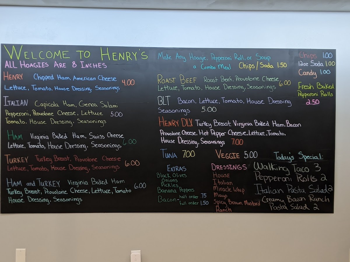 Henry's Hoagies Photo Menu 5