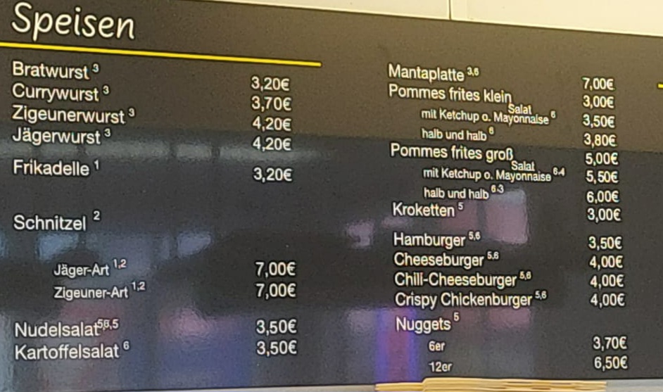 Matze's Grill Paderborn Photo Menu 1