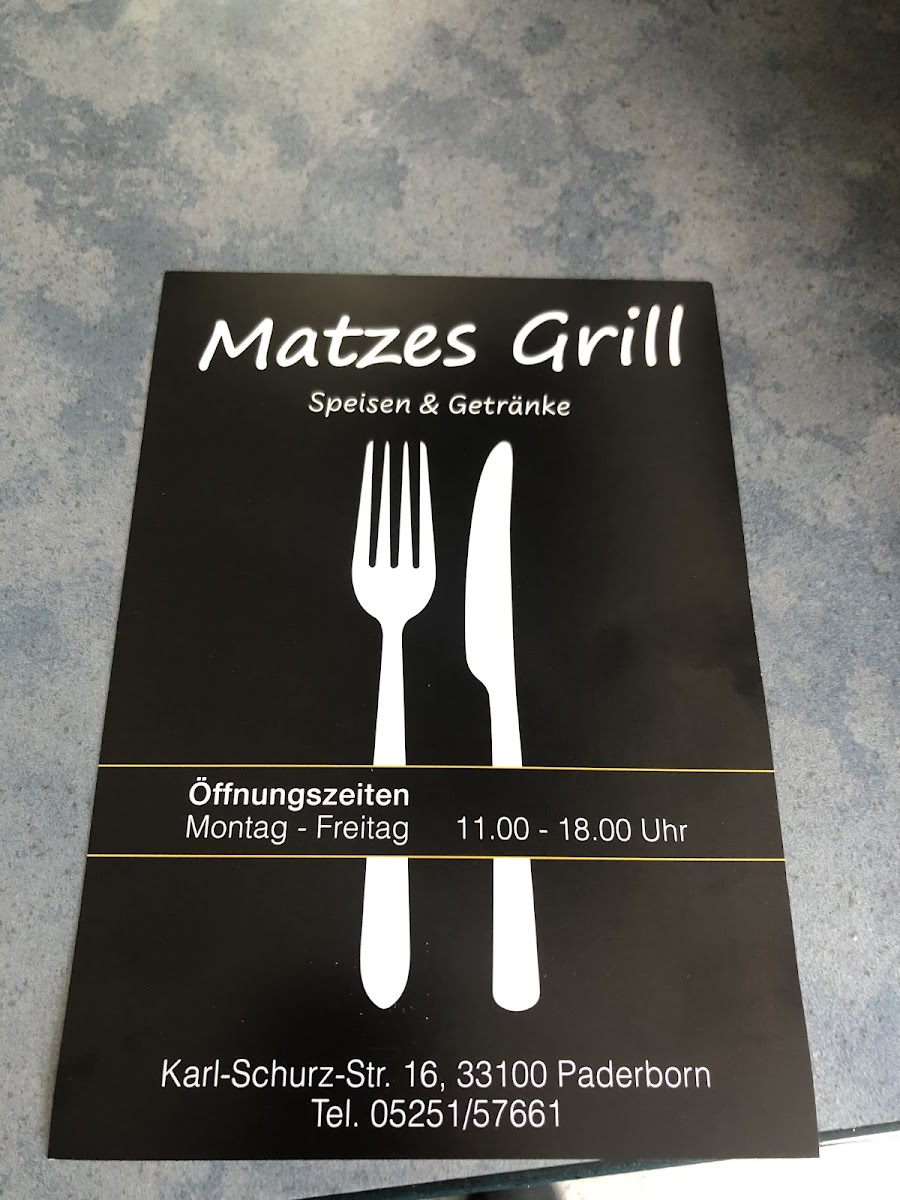 Matze's Grill Paderborn Photo Menu 3