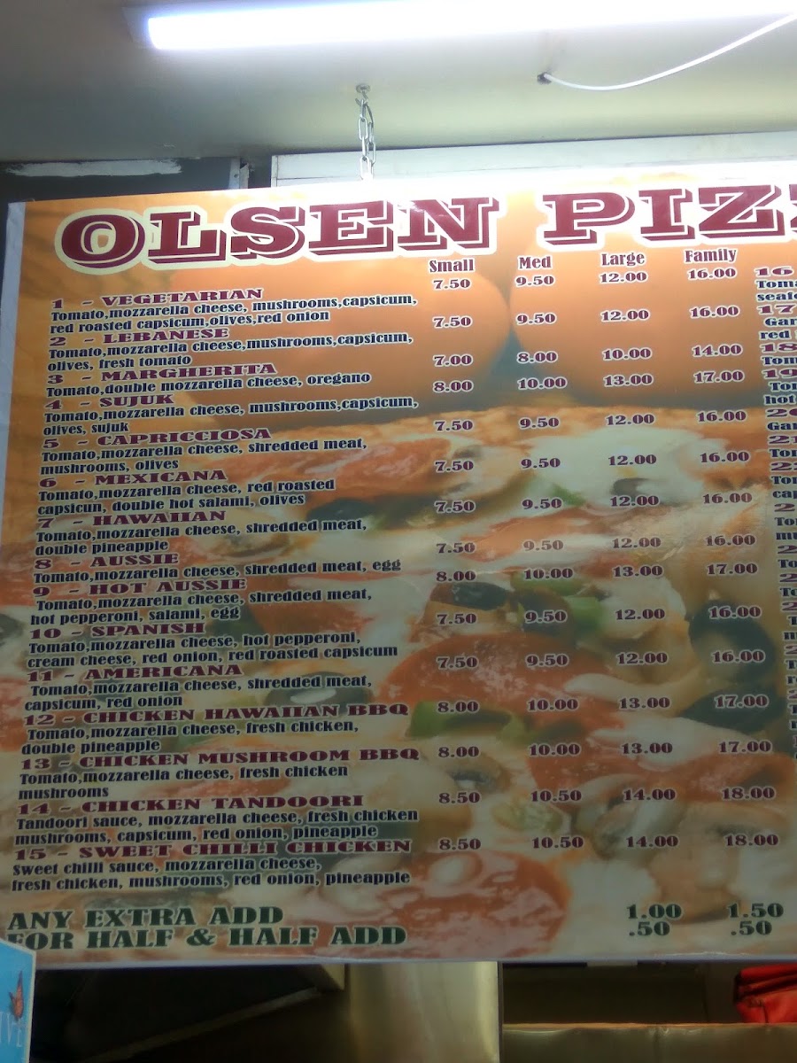 Olsen Pizza Photo Menu 7