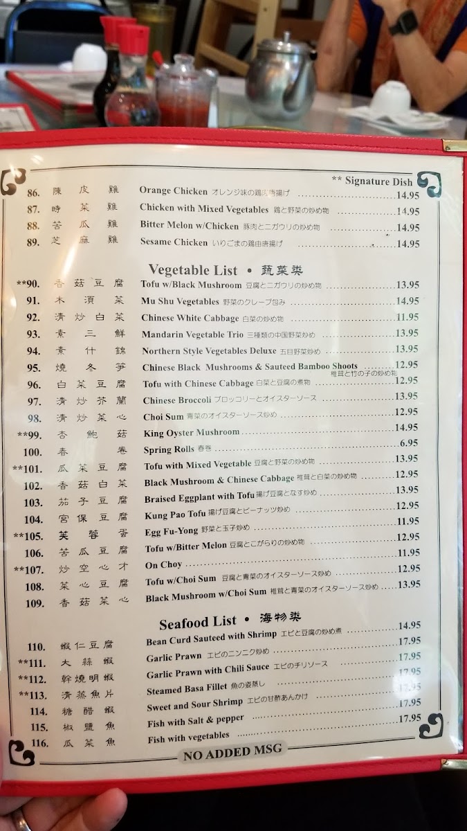 The Mandarin Restaurant Photo Menu 6