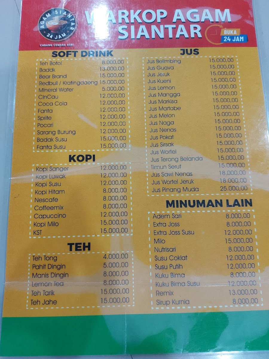Warkop Agam Siantar Photo Menu 1