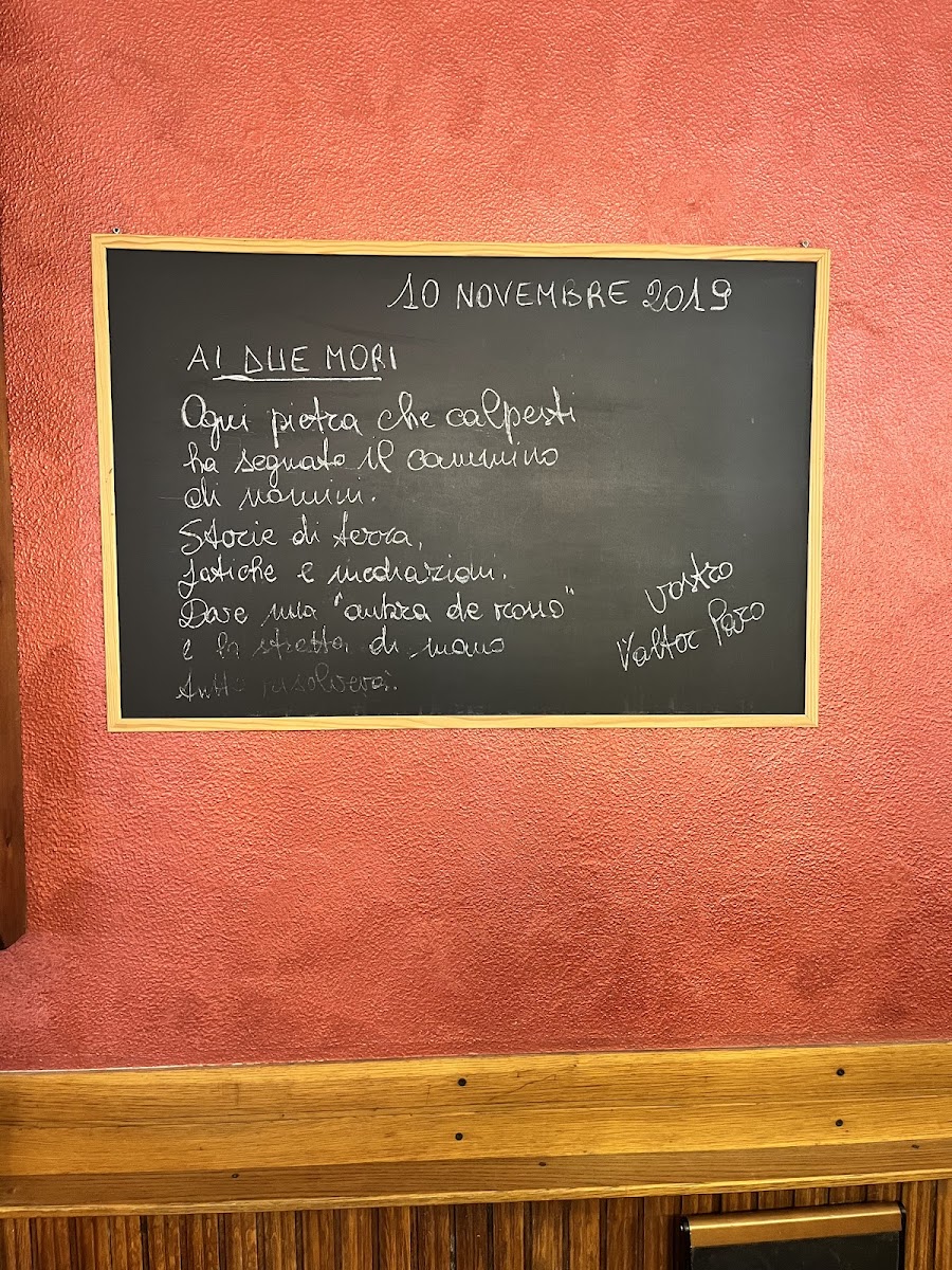 TRATTORIA AI DUE MORI DI CANCELLIER ELENA Photo Menu 2