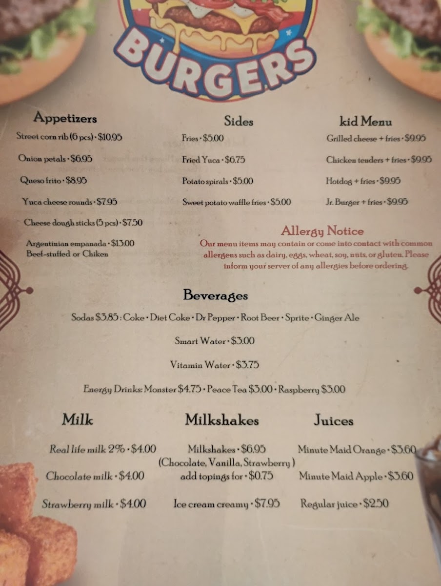 Jeffrey burgers Photo Menu 1