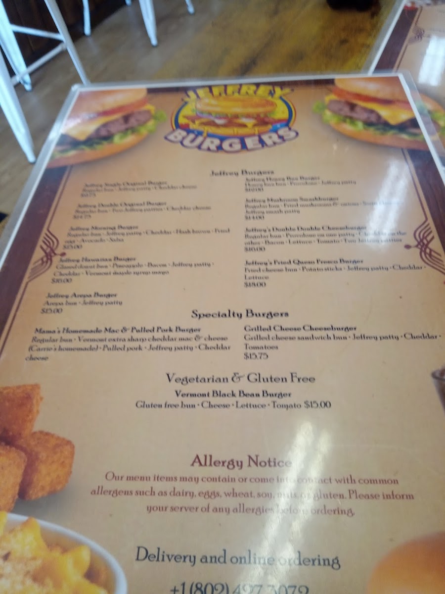Jeffrey burgers Photo Menu 3
