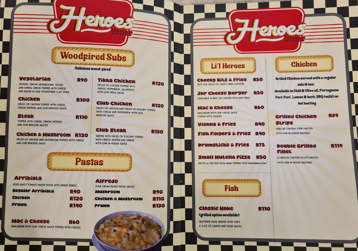 Heroes Diner Lifestyle Photo Menu 3