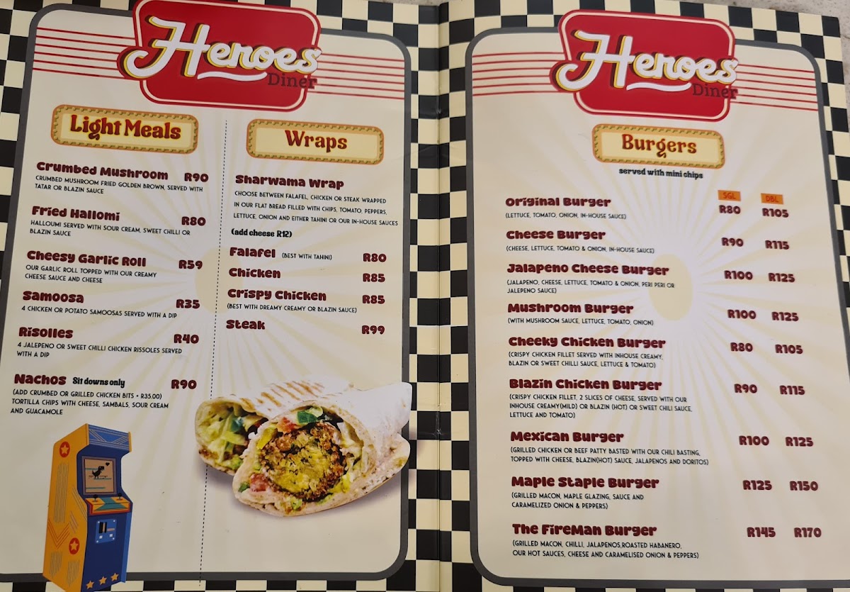 Heroes Diner Lifestyle Photo Menu 4