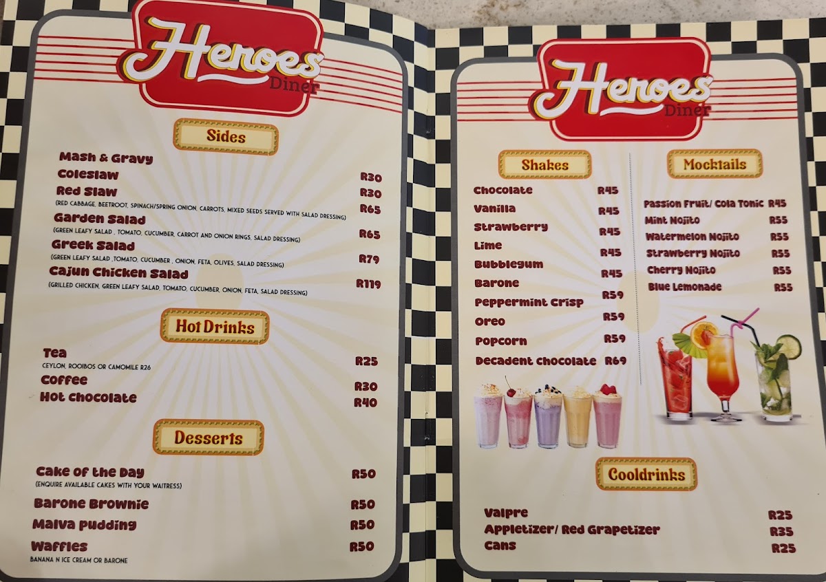Heroes Diner Lifestyle Photo Menu 5