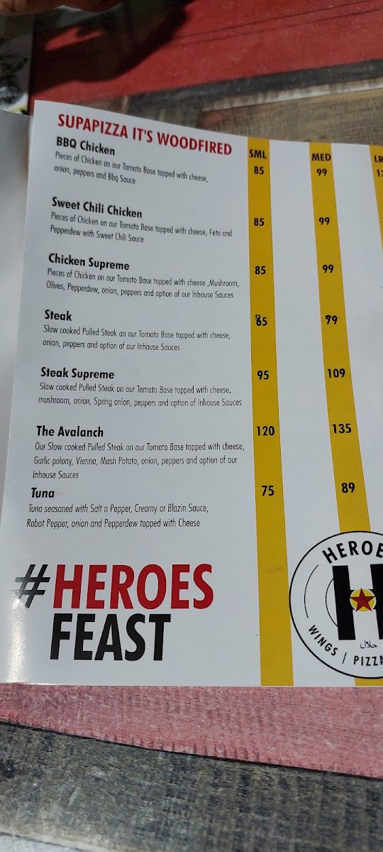 Heroes Diner Lifestyle Photo Menu 9
