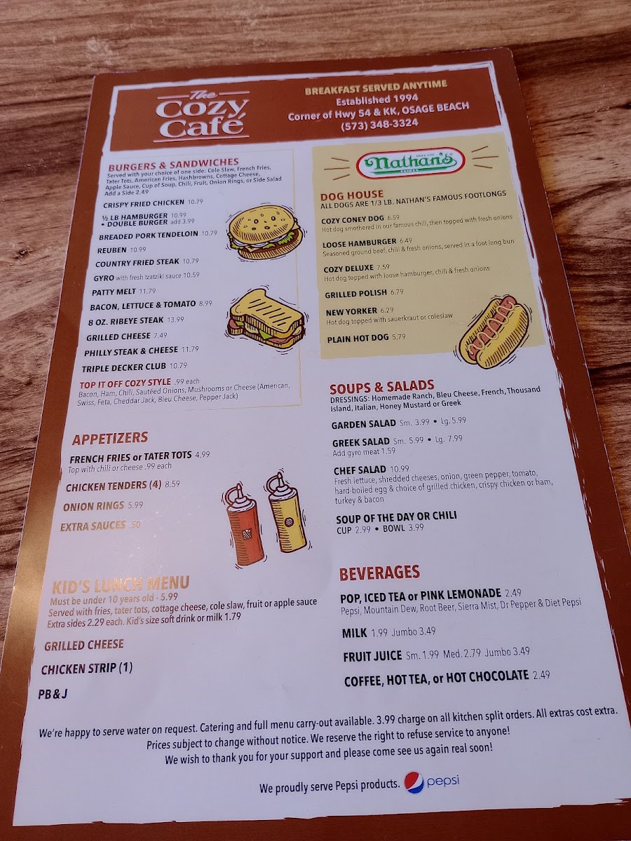 Cozy Cafe Photo Menu 9
