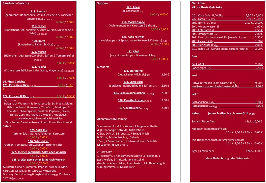 Café Safran Photo Menu 2