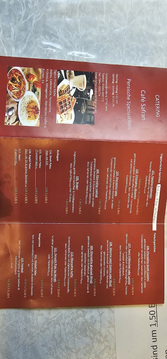 Café Safran Photo Menu 3