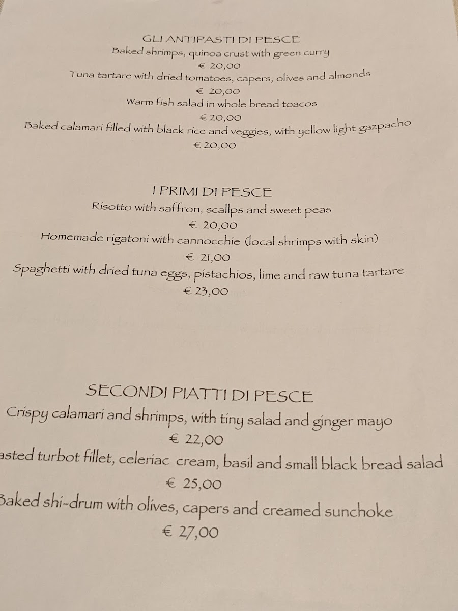 Trattoria Battibecco Photo Menu 1