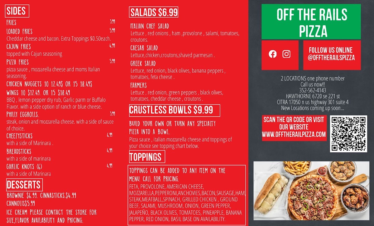 Off The Rails Pizza Citra Photo Menu 1