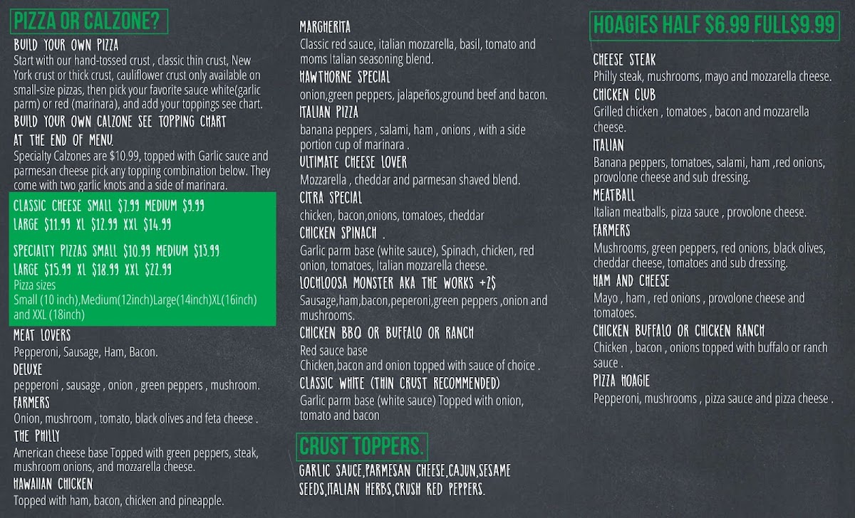 Off The Rails Pizza Citra Photo Menu 2