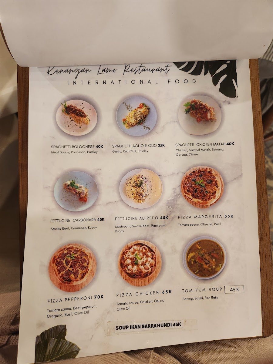 Kenangan Lamo Cafe and Restaurant Photo Menu 2