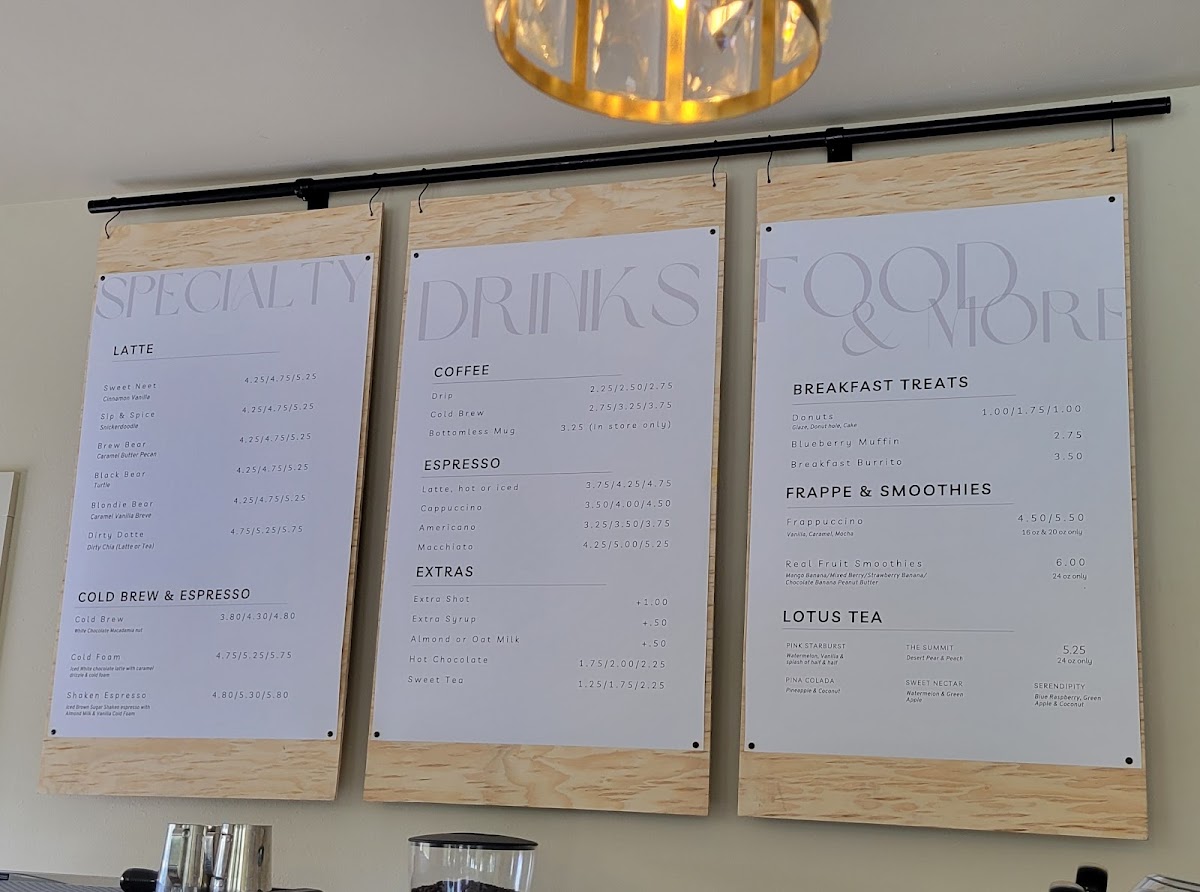 Sweet Neet’s Coffee & Treats Photo Menu 1