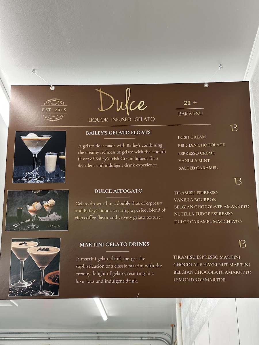 Dulce Artisan Gelato Photo Menu 1