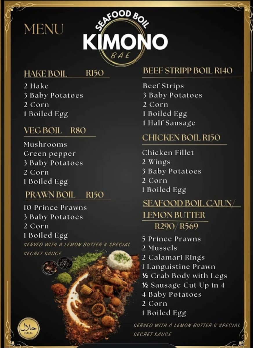 KIMONO SUSHI & THAI GREENSIDE (Halaal) Photo Menu 1