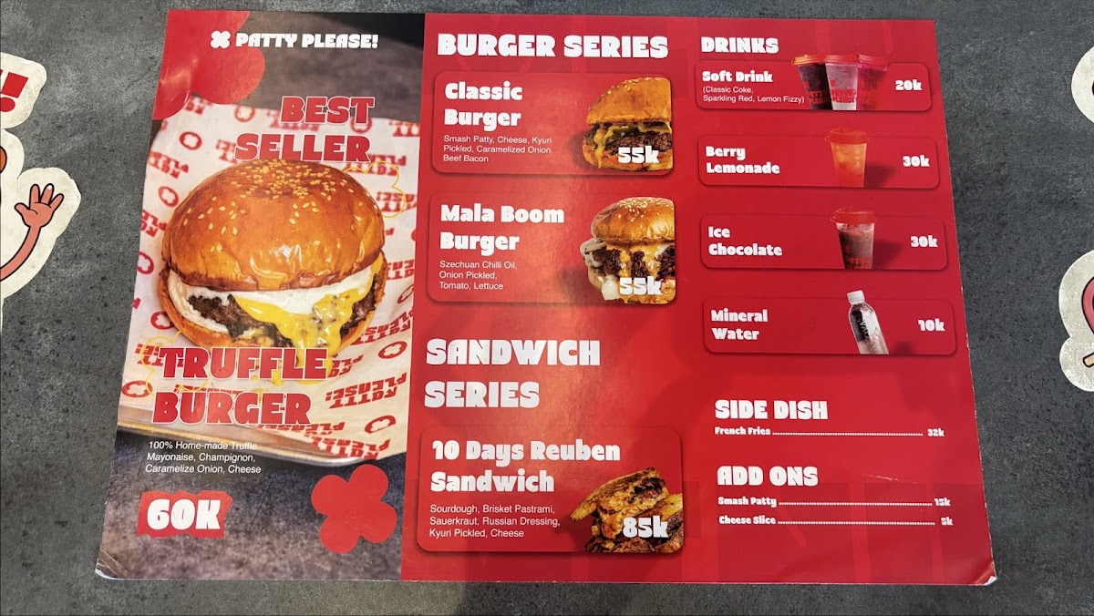 Patty Please! Photo Menu 1