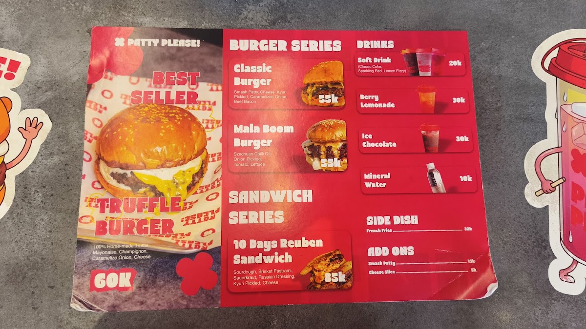 Patty Please! Photo Menu 2