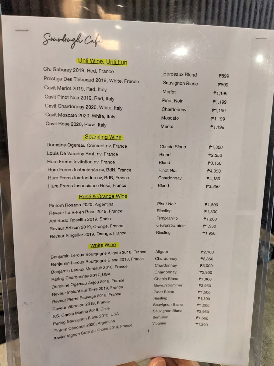 Sourdough Cafe Perea Makati Photo Menu 10