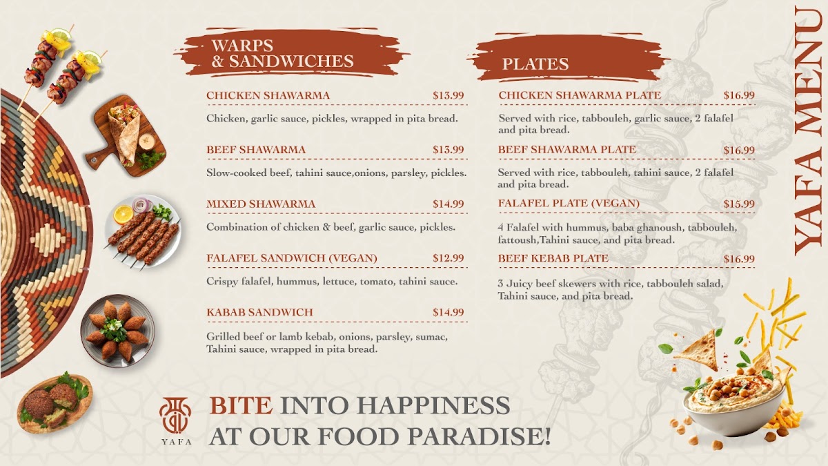 Yafa restaurant and Market Photo Menu 1