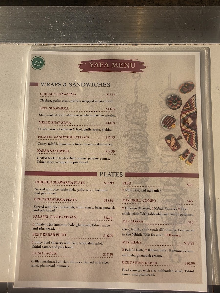 Yafa restaurant and Market Photo Menu 3