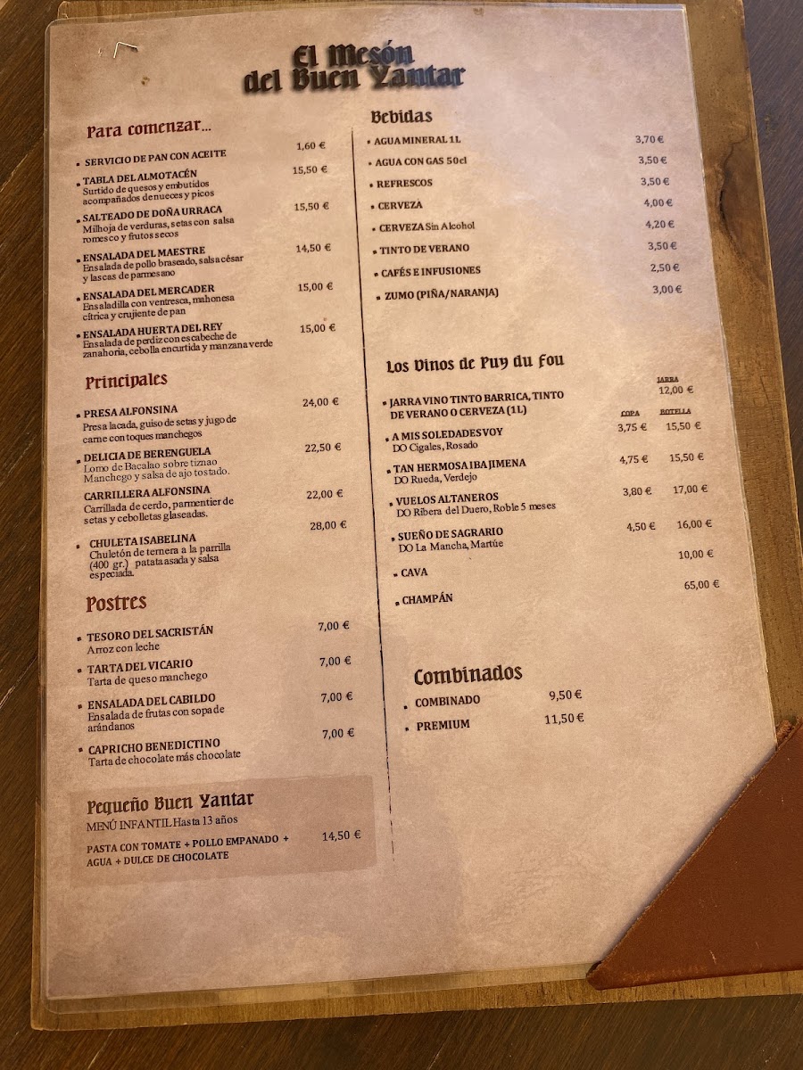 El Mesón del Buen Yantar Photo Menu 6