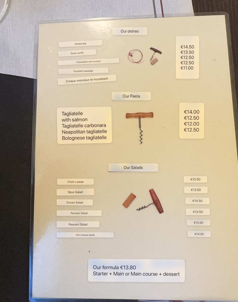 Le Tourne Bouchon Photo Menu 2