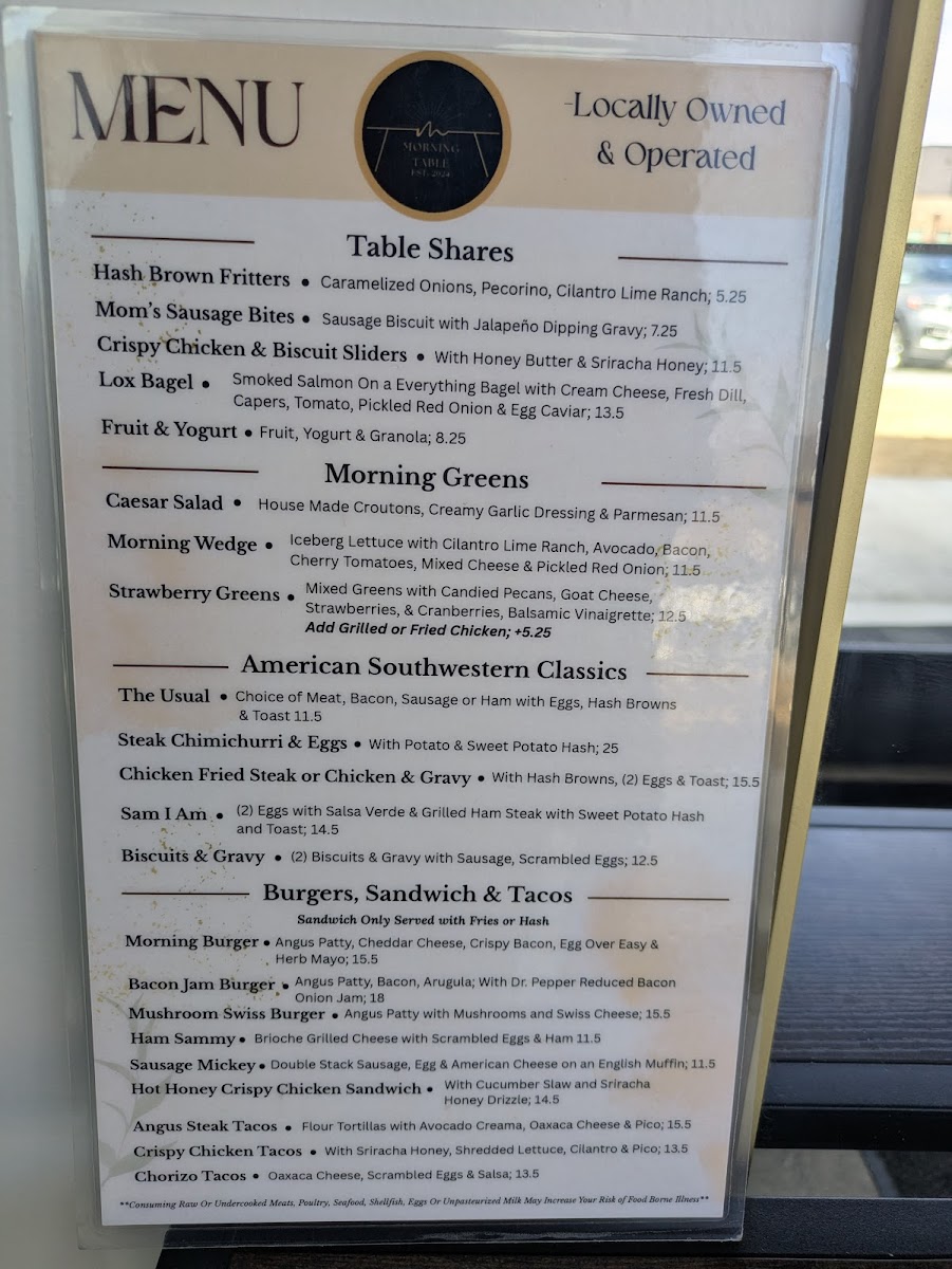 Morning Table Photo Menu 5