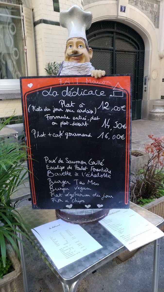 Restaurant La dédicace avec terrasse Photo Menu 10