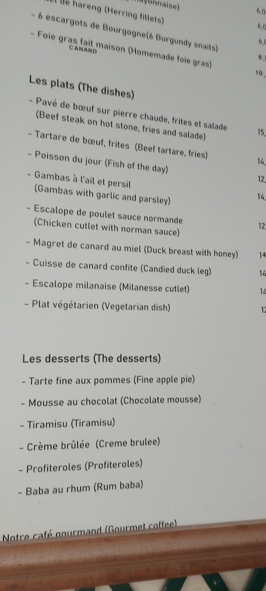 Restaurant La dédicace avec terrasse Photo Menu 9