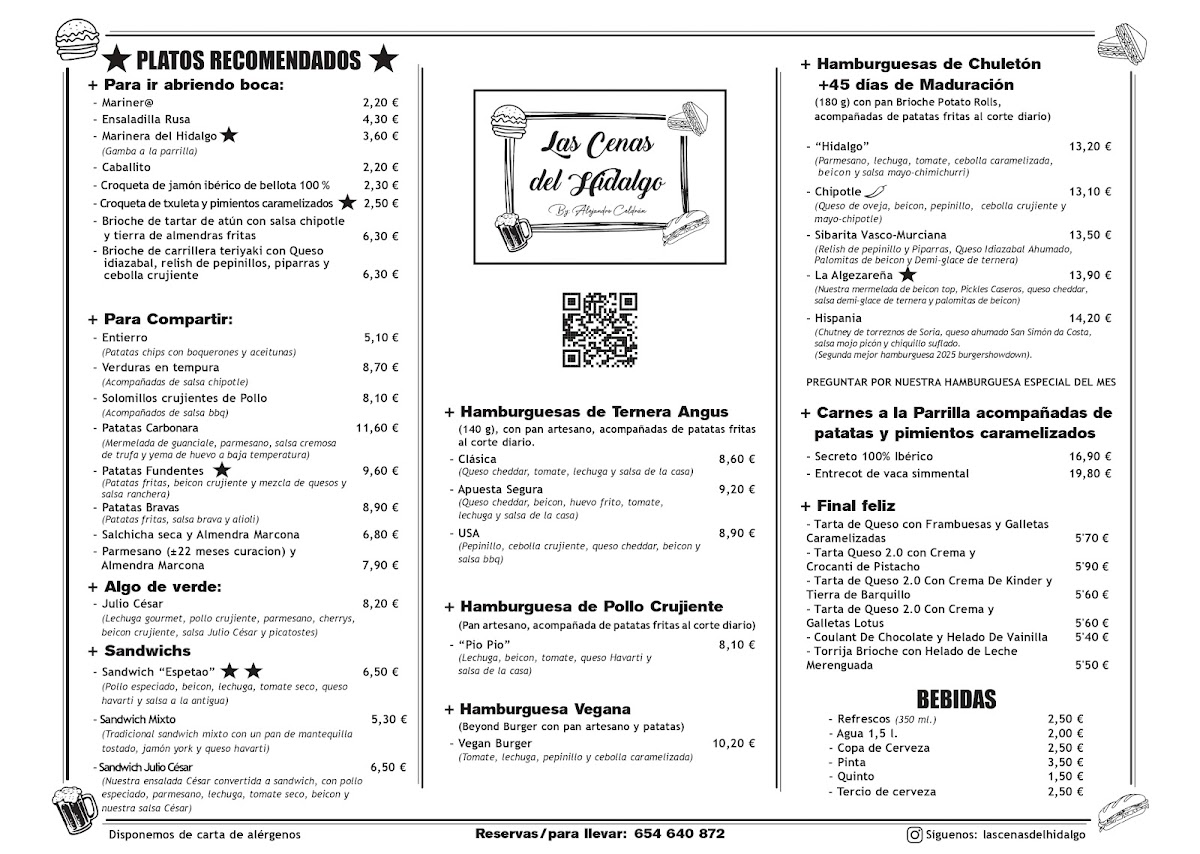Las Cenas del Hidalgo Photo Menu 1