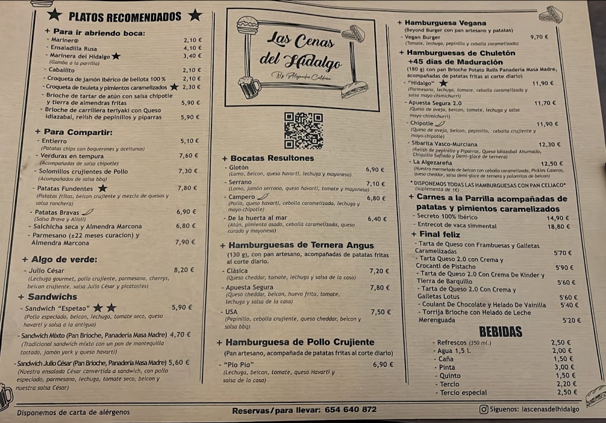 Las Cenas del Hidalgo Photo Menu 2