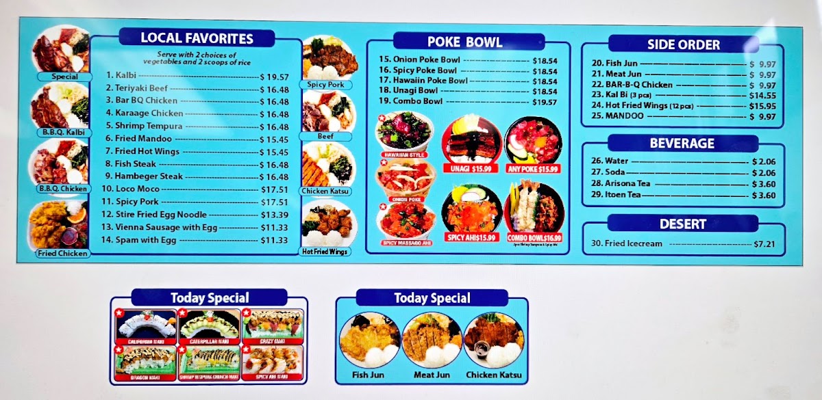 Ohana Yummy BBQ Photo Menu 1