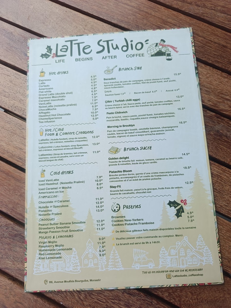 Latte Studio Photo Menu 1