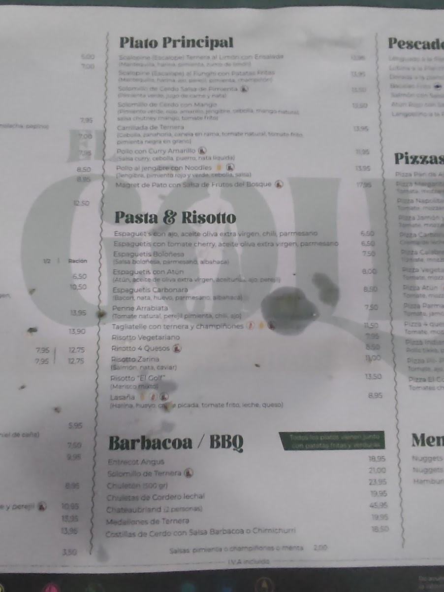 Restaurante El Golf Photo Menu 10