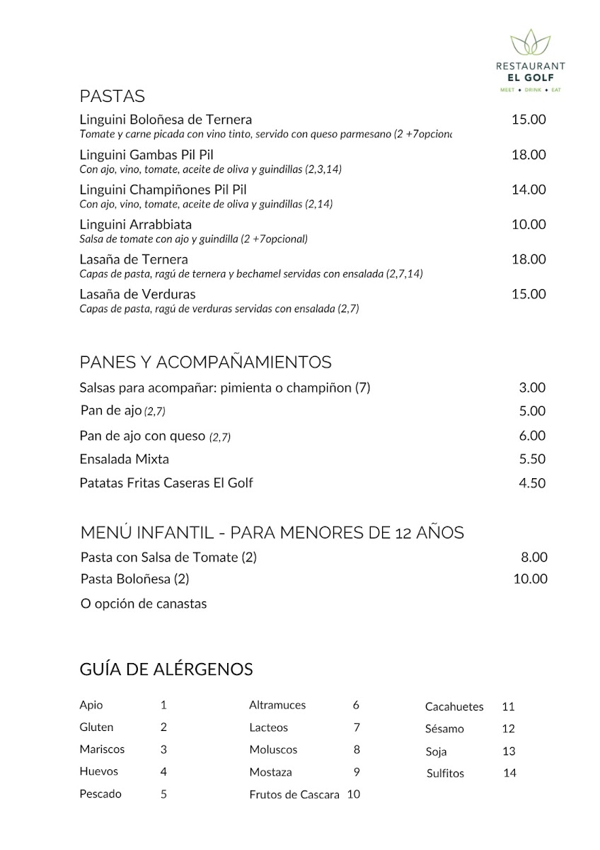 Restaurante El Golf Photo Menu 4