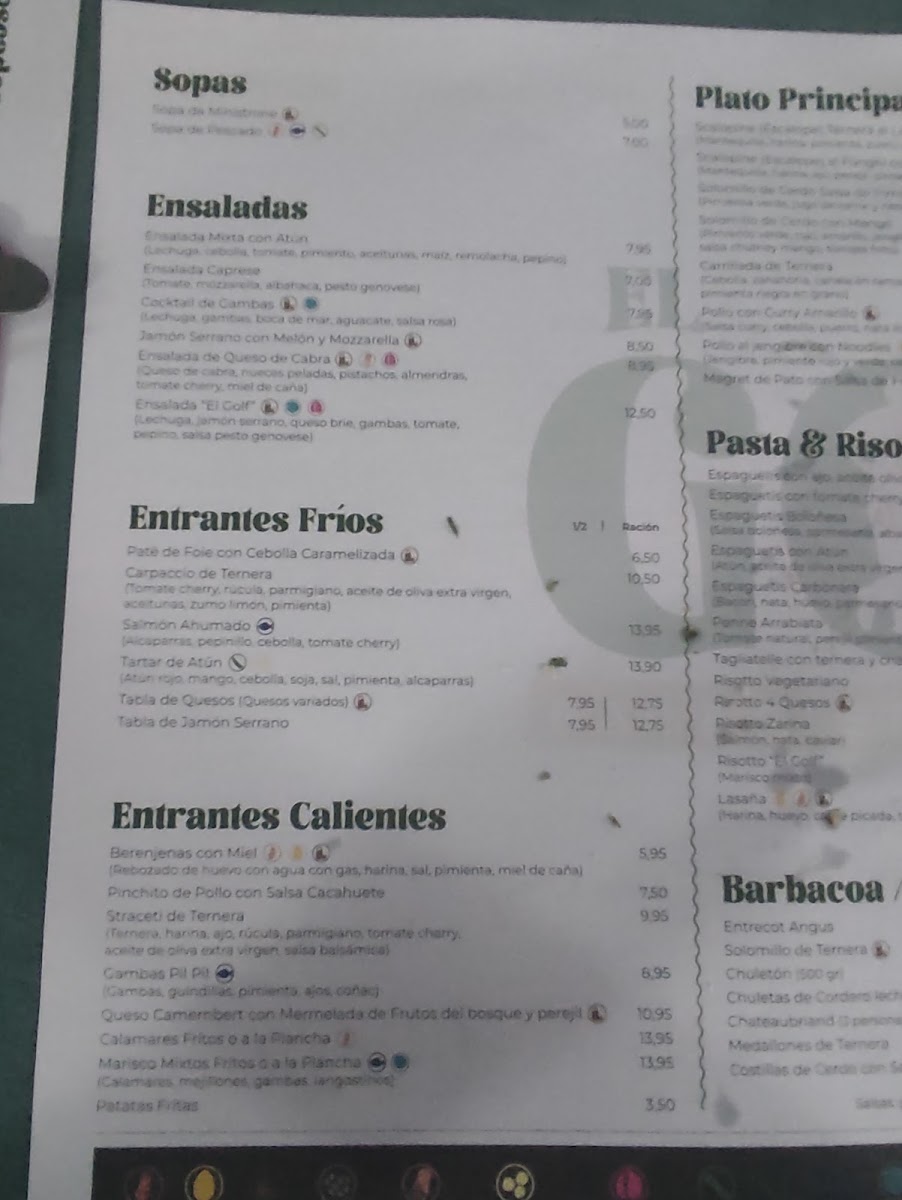 Restaurante El Golf Photo Menu 9