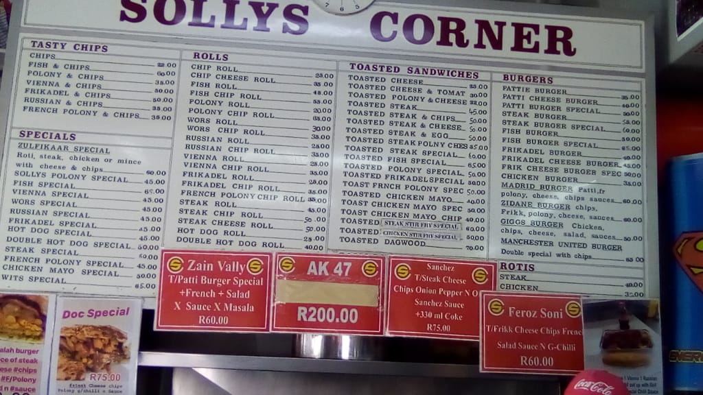 Sollys Corner Photo Menu 8