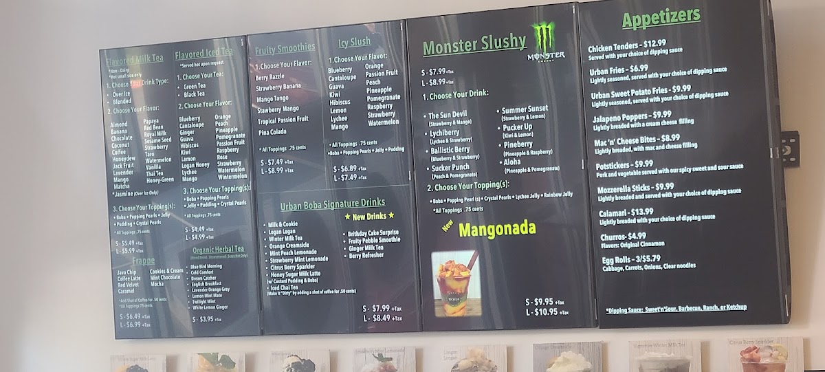 Urban Boba Tea House Photo Menu 3