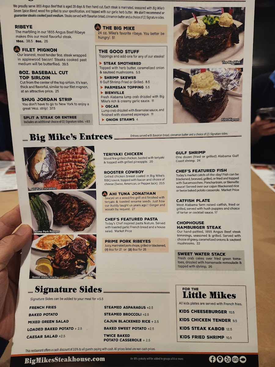 Big Mike's Steakhouse - Auburn Photo Menu 3